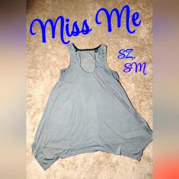 Miss Me Baby Doll Long Tank Sz.Sm - Picture 1 of 10